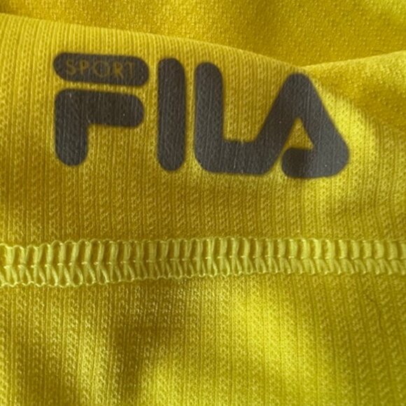 Fila Sport Performance Running Top Yellow Long Sleeves Woman's Medium - Picture 7 of 11